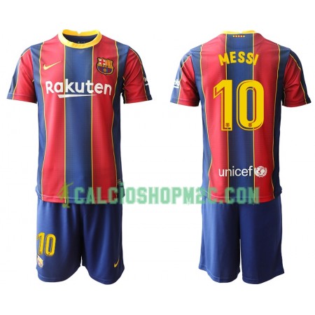 FC Barcellona Lionel Messi 10 Bambino Maglia Prima 2020/2021 Manica Corta (+ Pantaloncini)